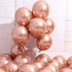 Rose Gold Balloons Metallic 12inches Birthday Party, Wedding Anniversary, Celebration & Events