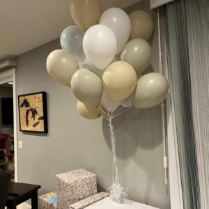 White Gold Balloons 12 inches Beige Gold Party Sand and Champagne Gold Balloon