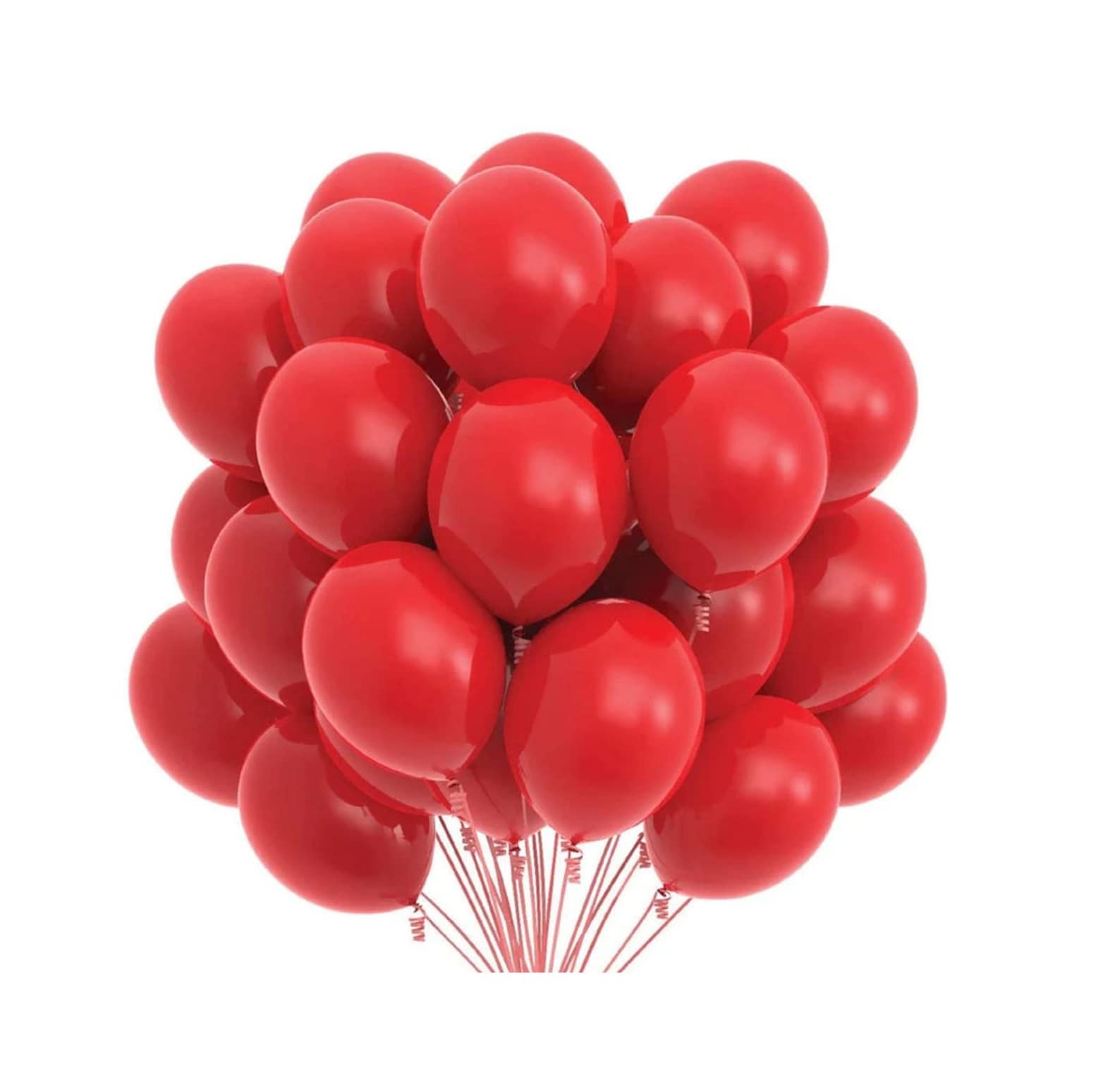 Red Confetti & Red 12 inches Party Balloons - Image 2