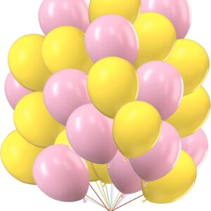 Yellow Pink 12 inches Party Balloons