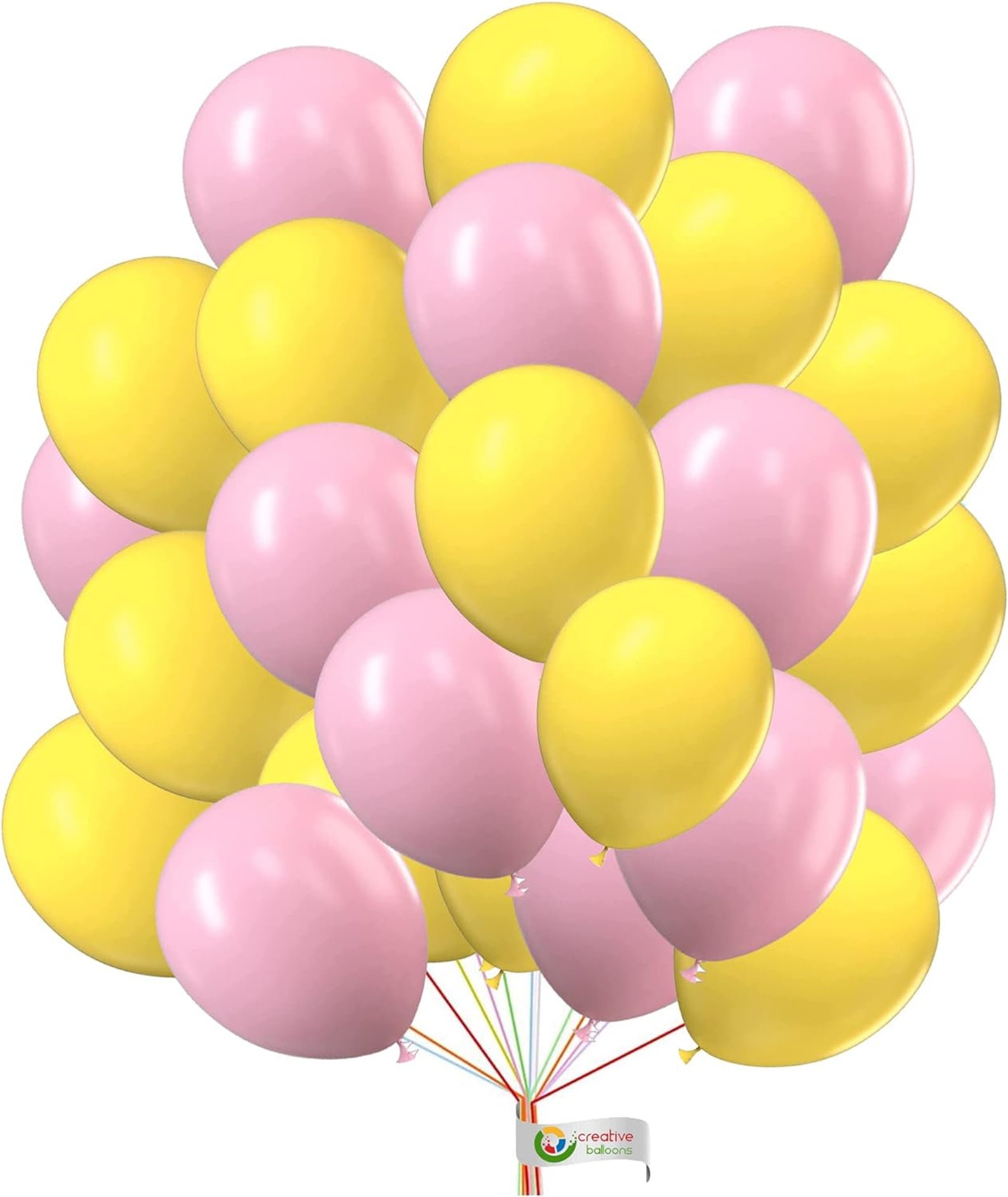 Yellow Pink 12 inches Party Balloons