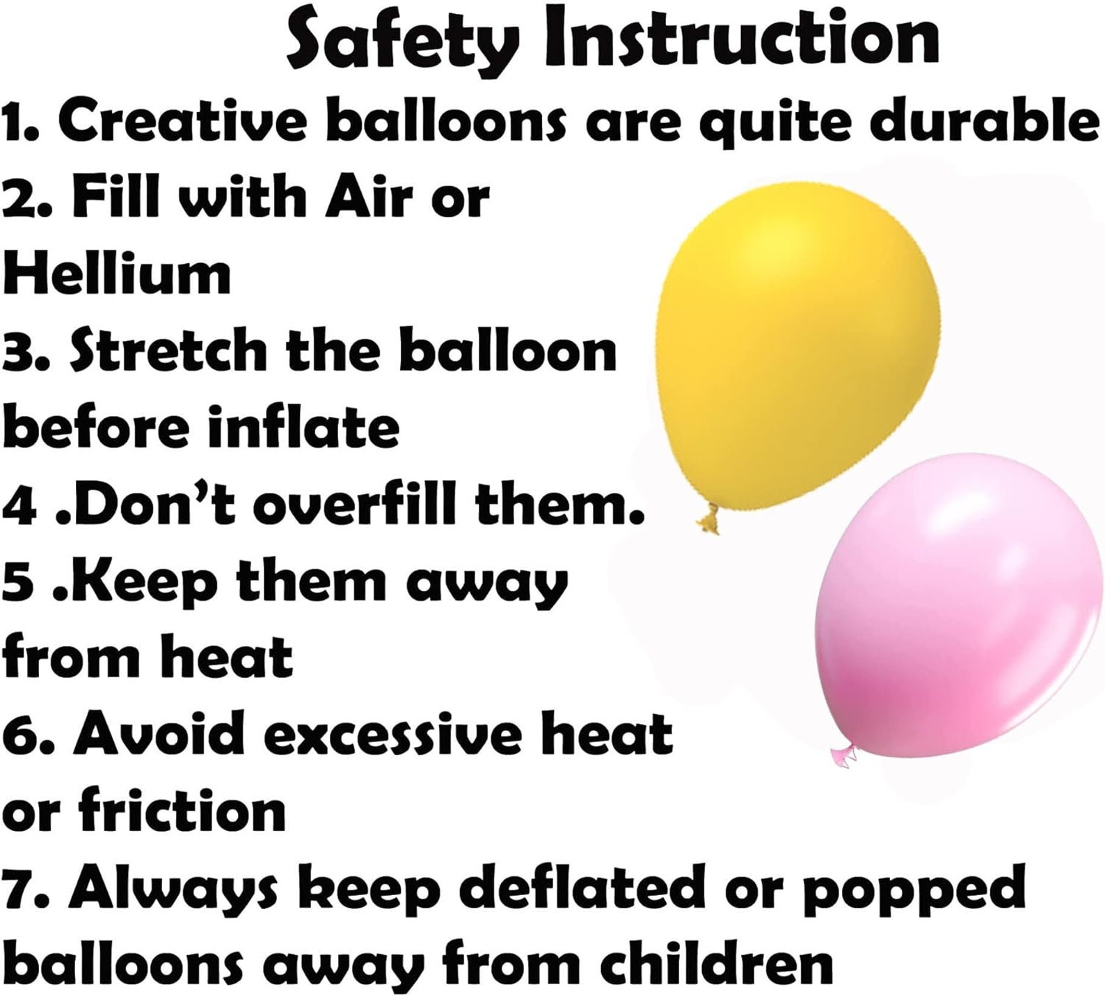 Yellow Pink 12 inches Party Balloons - Image 4