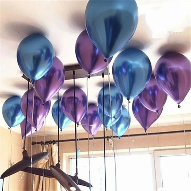 Metallic Purple & Blue 12 inches Party Balloons