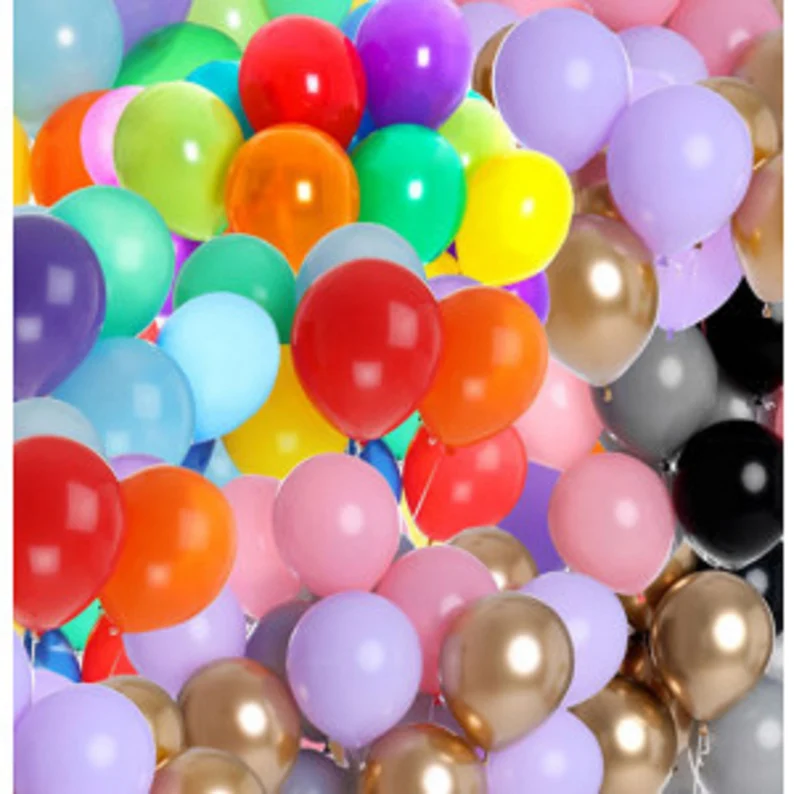 Red, Green & Blue 12 inches Party Balloons - Image 2