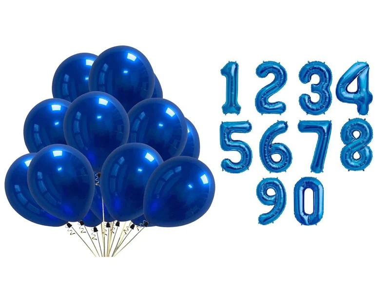 Blue Metallic 12 inches Party Balloons - Image 2