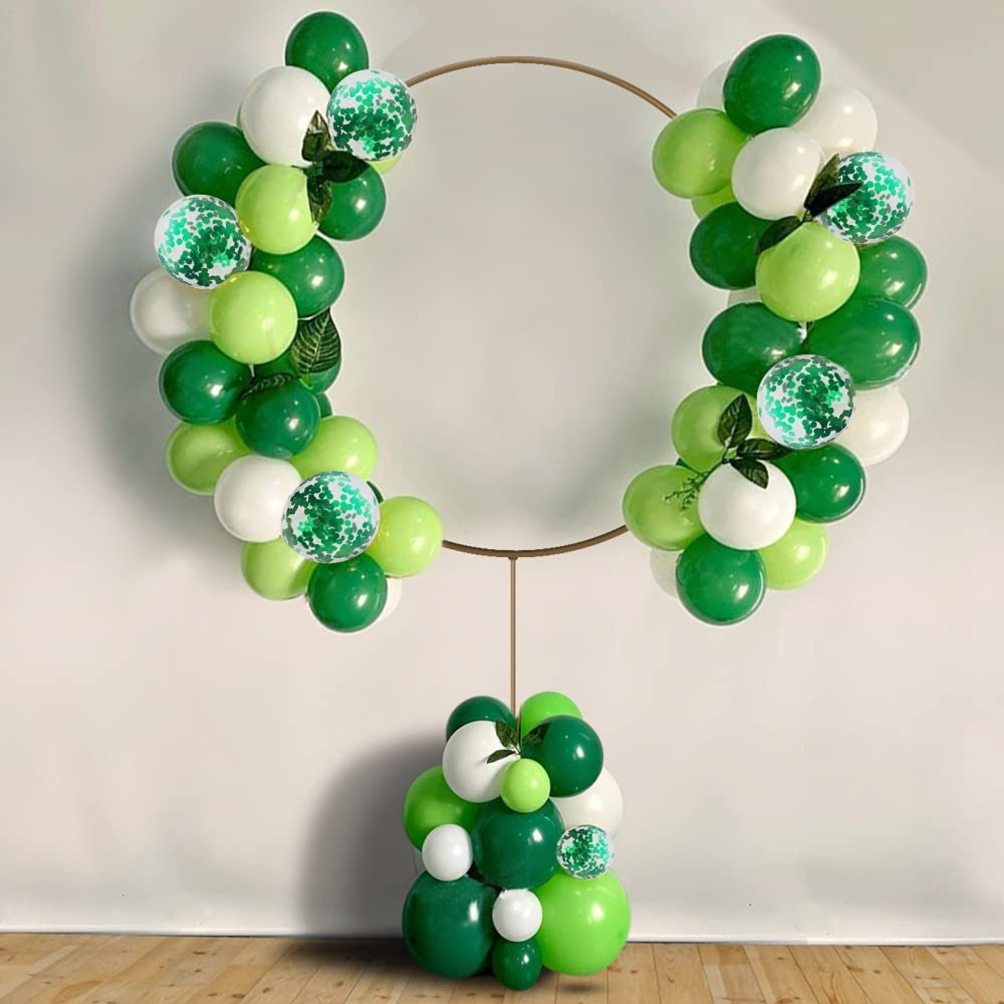 Green and White 12 inches Party Balloons - Image 2